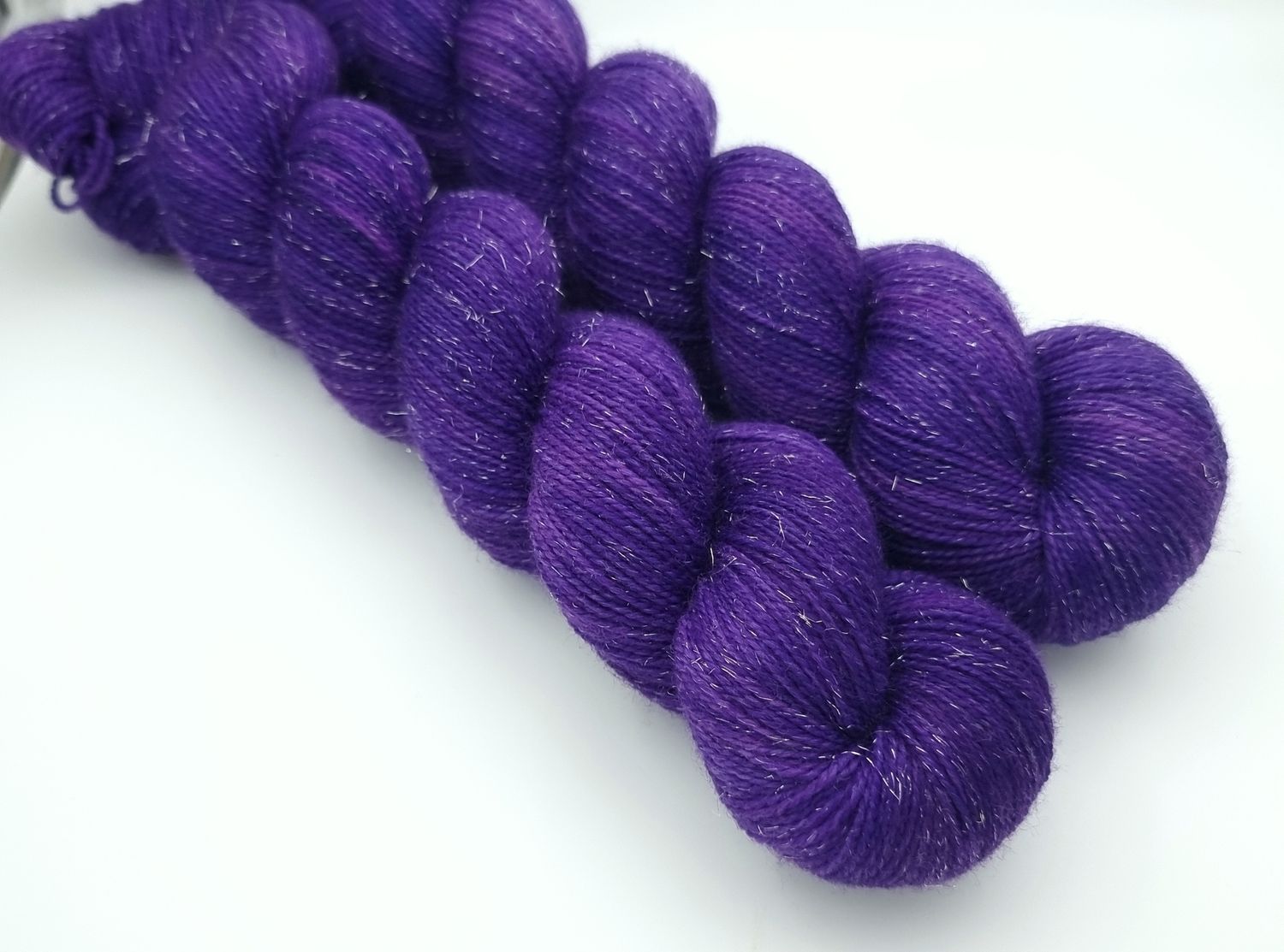 Purple Rain Glitter Sock (Silver)