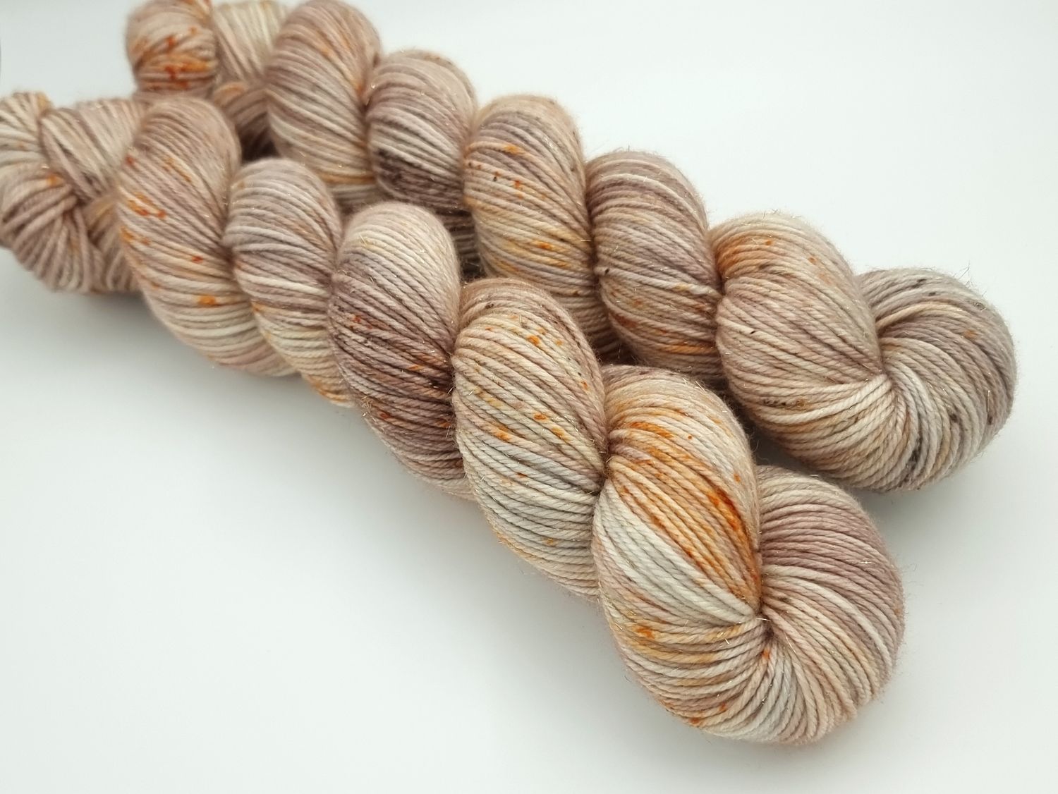 Powder Pile Ladybug Glitter Sock (Gold) DK 212m/100g