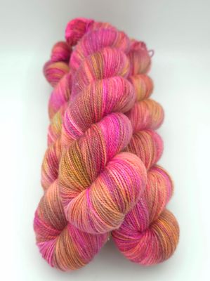 Fading Rose Glitter Sock (Silver)