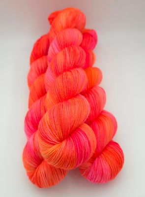 Pink Punch Ladybug on Organic Merino 400m/100g