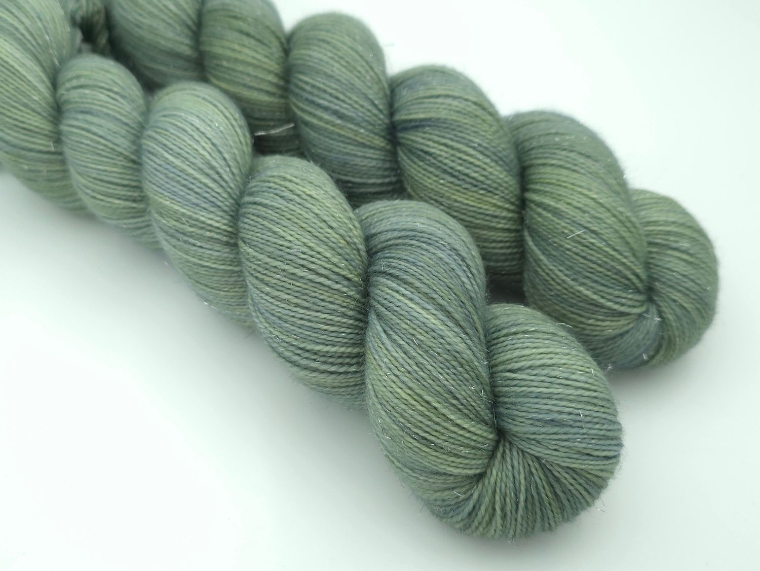 Ocean Green Glitter Sock (Silver)