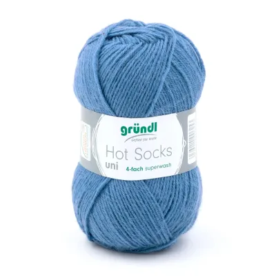 Gründl Hot Socks Uni - Jeans blue color no. 11 - 50 g
