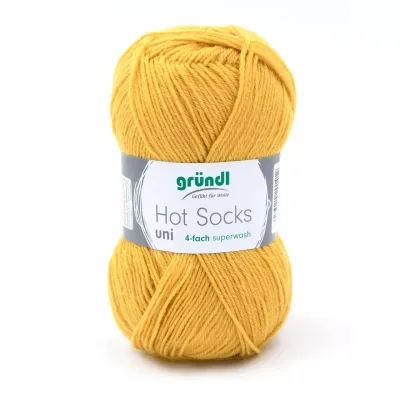 Gründl Hot Socks Uni - Curry color no. 69 - 50 g