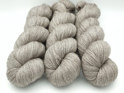 Natural Grey Merino/silke/yak Lace 100 g