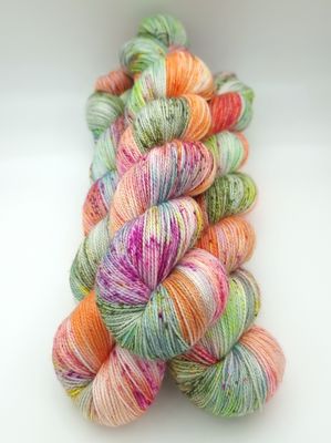 Sage and Stonefruit Glitter Sock (Silver)