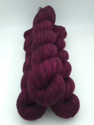 Burgundy Glitter Sock (Gold)
