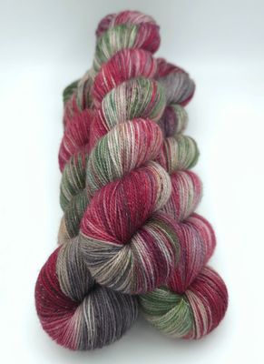Vintage Christmas Glitter Sock (Silver)