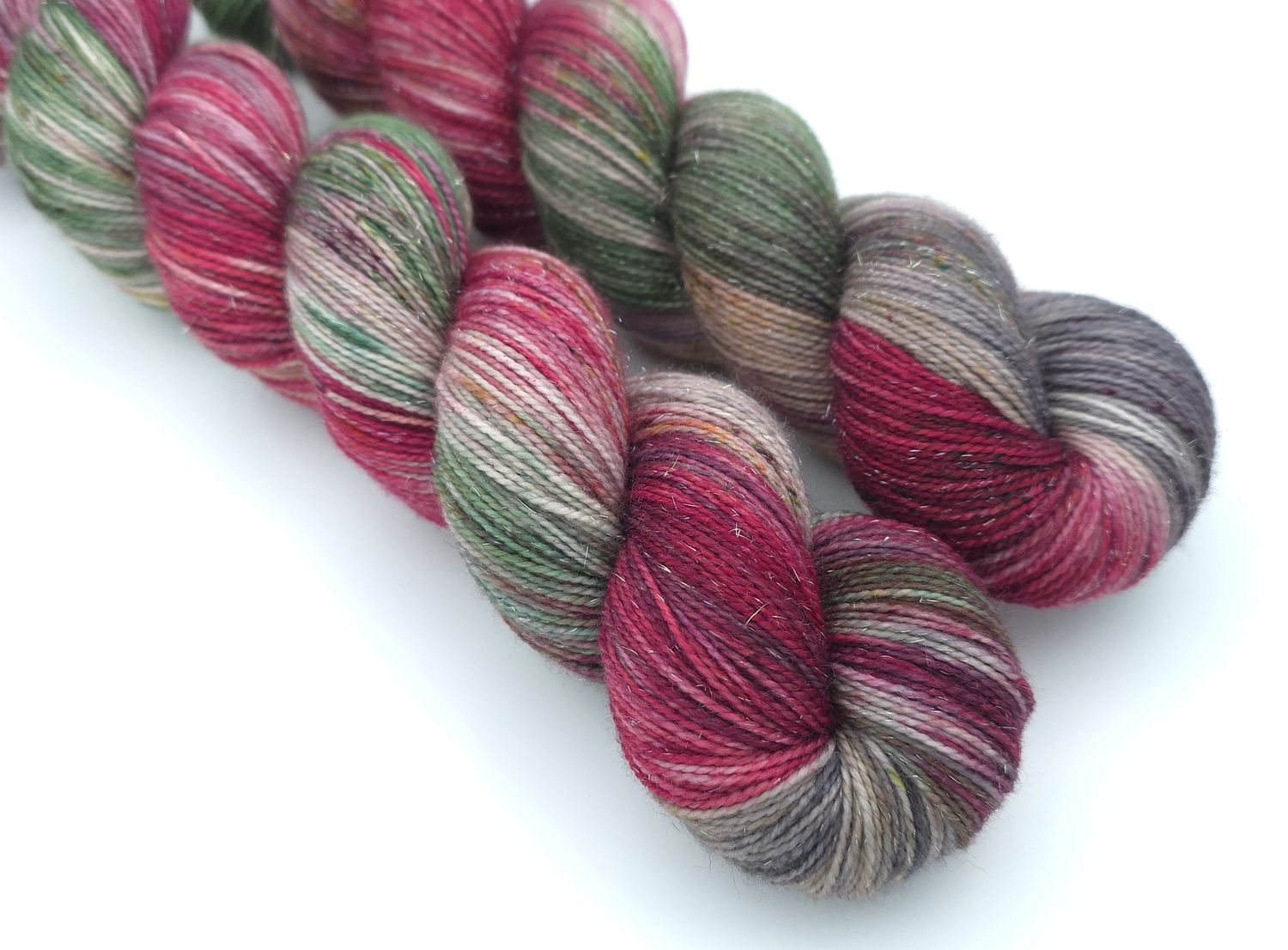 Vintage Christmas Glitter Sock (Silver)