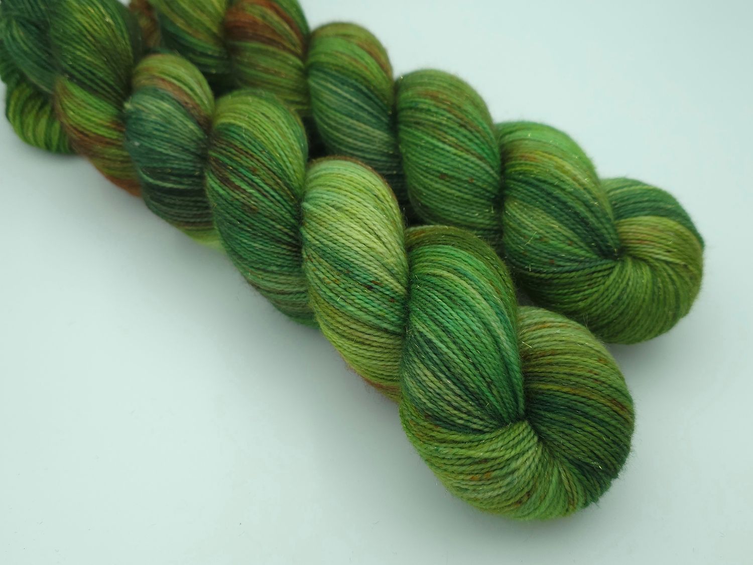 December Green Glitter Sock (Gold)