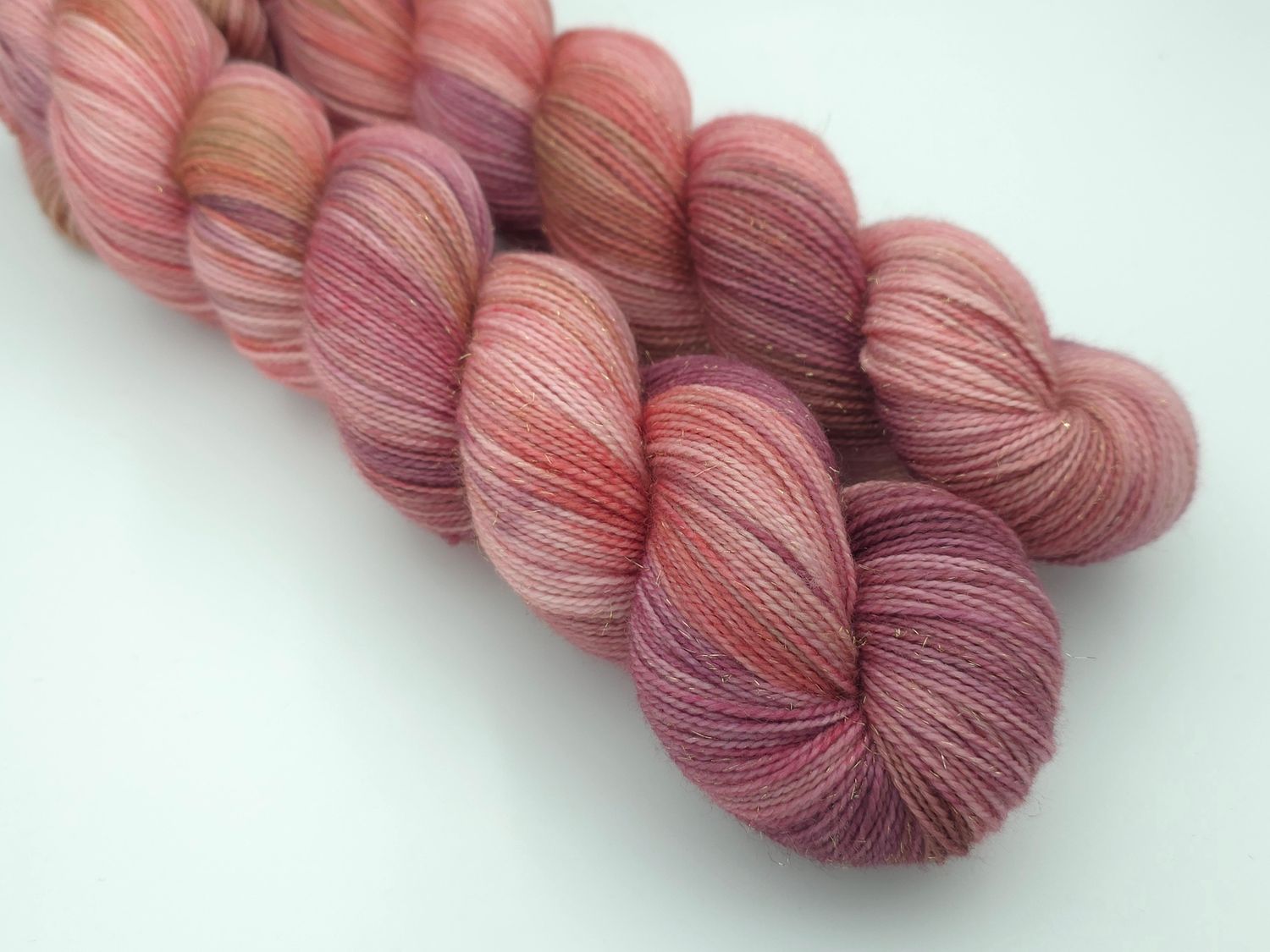 Antique Rose Glitter Sock (Gold)