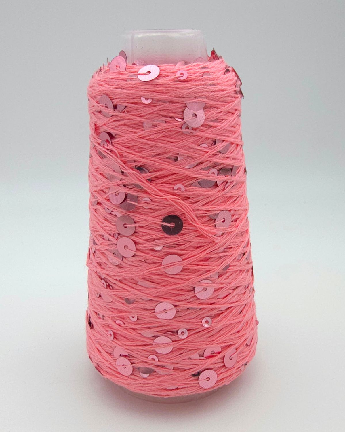 87, Coral/ Coral-shiny Cotton with Sequins – 50 g / 150 m 87, Coral/ Coral-shiny Cotton with Sequins – 50 g / 150 m