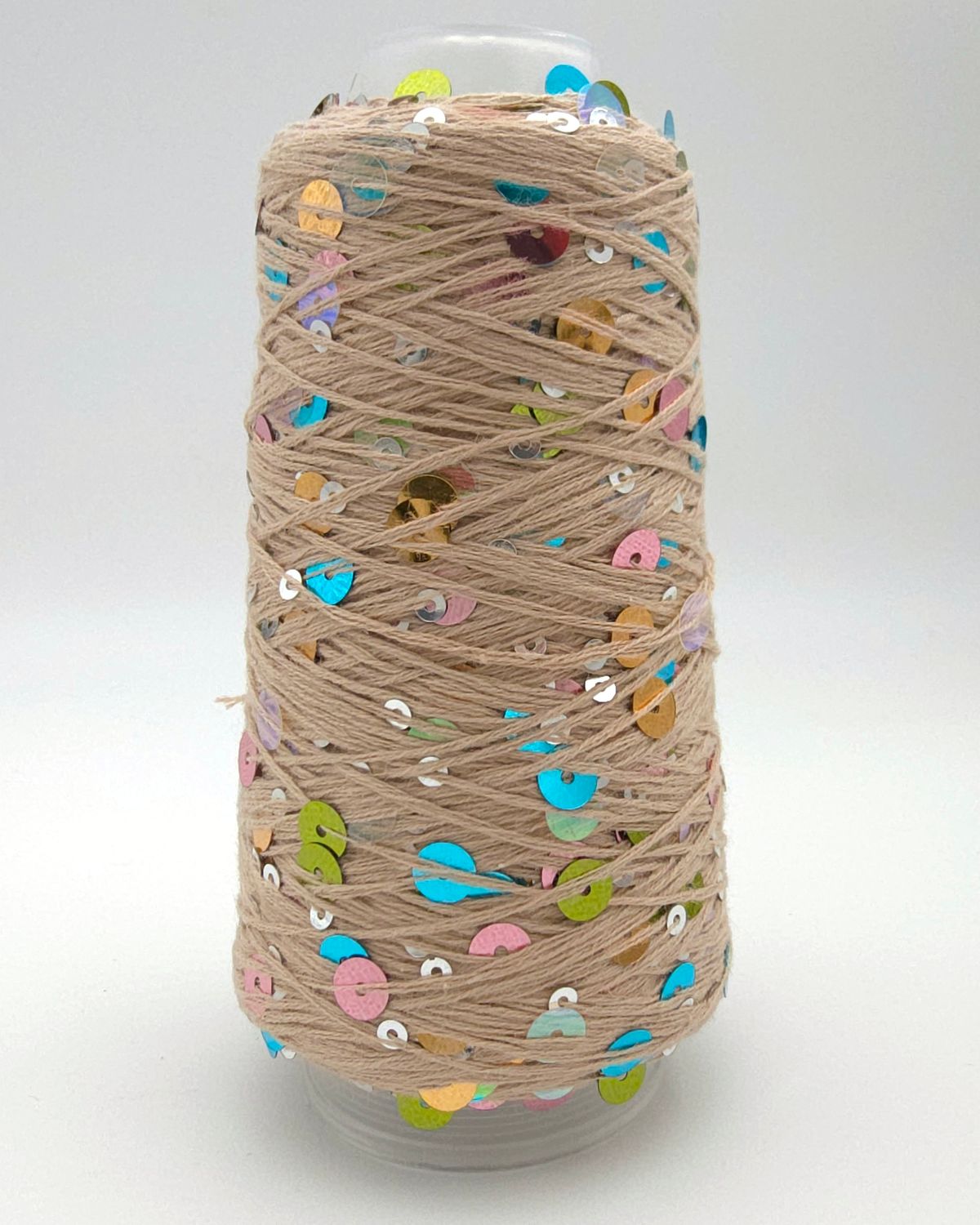76, Latte/Multi Cotton with Sequins – 50 g / 150 m 76, Latte/Multi Cotton with Sequins – 50 g / 150 m