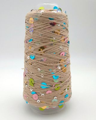 76, Latte/Multi Cotton with Sequins – 50 g / 150 m