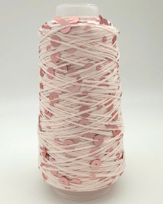 53 Soft Rose/Rose Matte Cotton with Sequins – 50 g / 150 m