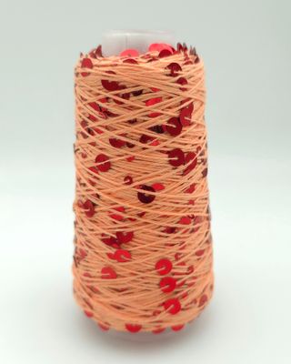 22, Orange/Dark Orange-Shiny Cotton with Sequins – 50 g / 150 m