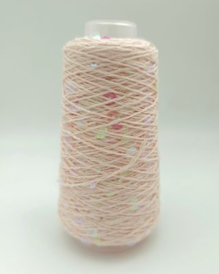05/Pink Sand/Transparent Rainbow Cotton with Sequins – 50 g / 150 m