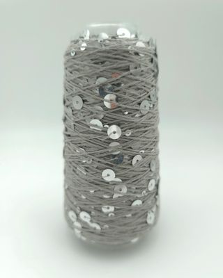 02, Gret/Silver-Shiny Cotton with Sequins – 50 g / 150 m