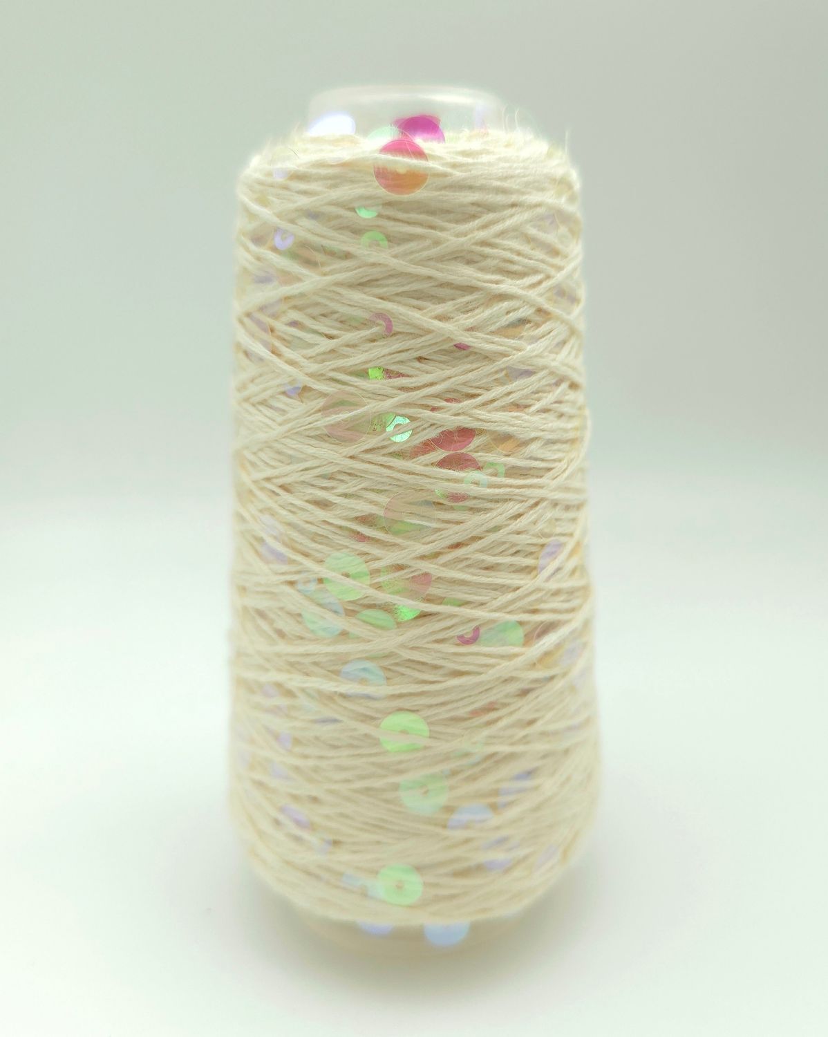 115 Creme/Transparent Rainbow Cotton with Sequins – 50 g / 150 m 115 Creme/Transparent Rainbow Cotton with Sequins – 50 g / 150 m