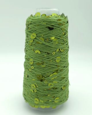 70 Tea Green/Tea Green-Shiny Cotton with Sequins – 50 g / 150 m 70 Tea Green/Tea Green-Shiny Cotton with Sequins – 50 g / 150 m