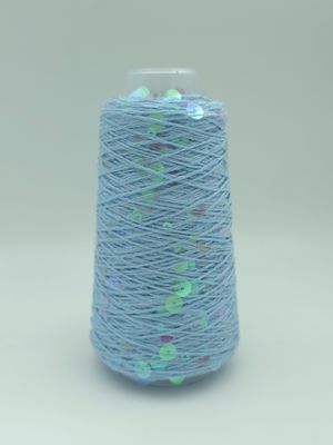 48 Light blue/Transparent Rainbow Cotton with Sequins – 50 g / 150 m 48 Light blue/Transparent Rainbow Cotton with Sequins – 50 g / 150 m