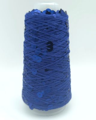 40 Blue/Blue-Shiny Cotton with Sequins – 50 g / 150 m 40 Blue/Blue-Shiny Cotton with Sequins – 50 g / 150 m