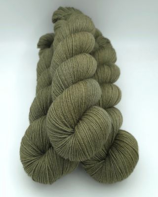 Khaki Ladybug on Organic Merino 400m/100g