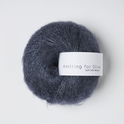 Knitting for Olive Soft SIlk Mohair - Dusty Blue Whale