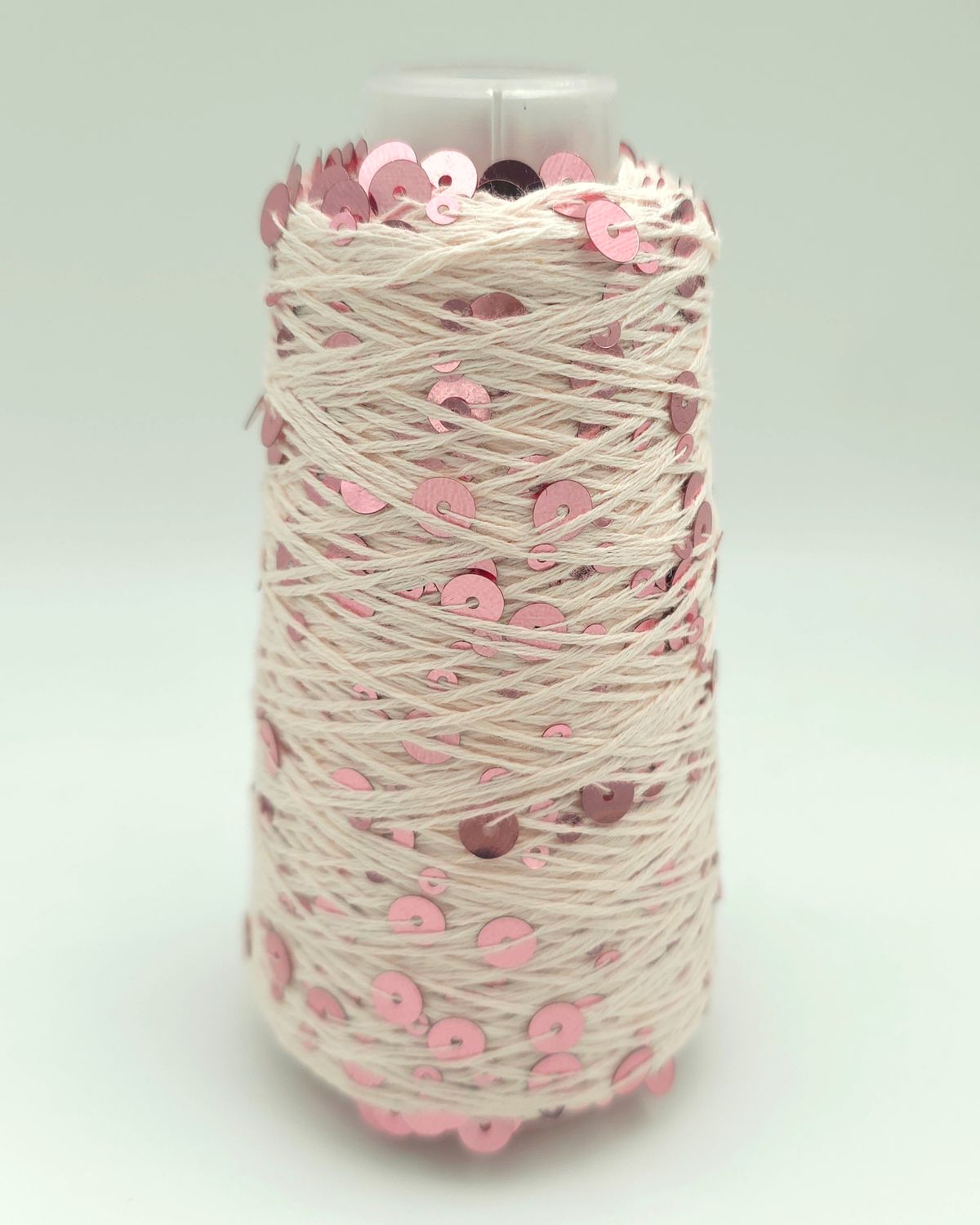 23 Soft Rose/Rose Shiny Cotton with Sequins – 50 g / 150 m
