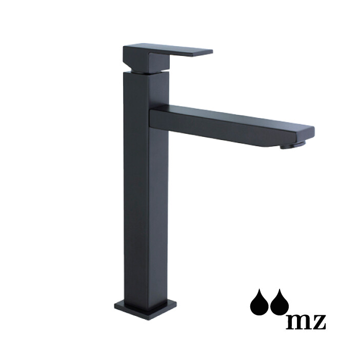 GRIFO LAVAM 1 COM CAÑO ALTO CUBIC NEGRO MATE C/DES MZ