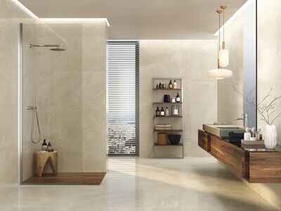 PORCELANATO BAYONA IVORY NATURAL RECT    60 X 120