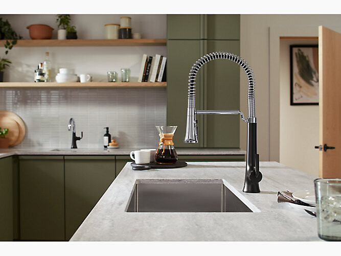 GRIFO COCINA TONE SEMI-PRO 1 COM CON SPRAY PLA / NEGRO K