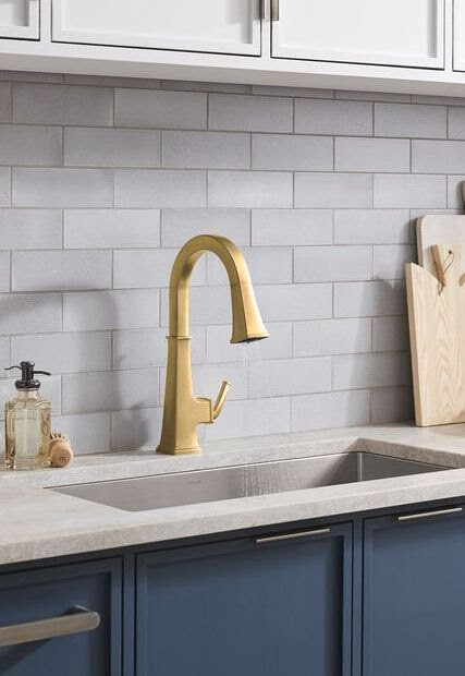 GRIFO COCINA RIFF 1 COM PULL OUT VIBRANT BRUSHED MODERNE BRASS K