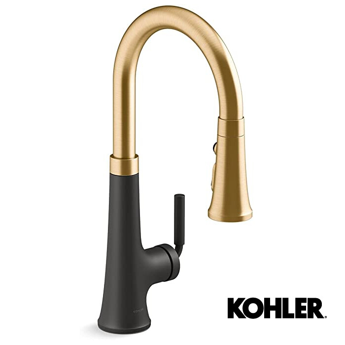 GRIFO COCINA TONE 1 COM PULL OUT NEGRO MATE / MODERNE BRASS  K