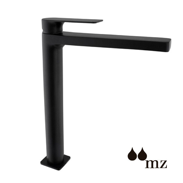 GRIFO LAVAM CAÑO ALTO 1 COM ARA CON DESAGUE NEGRO MATE  MZ