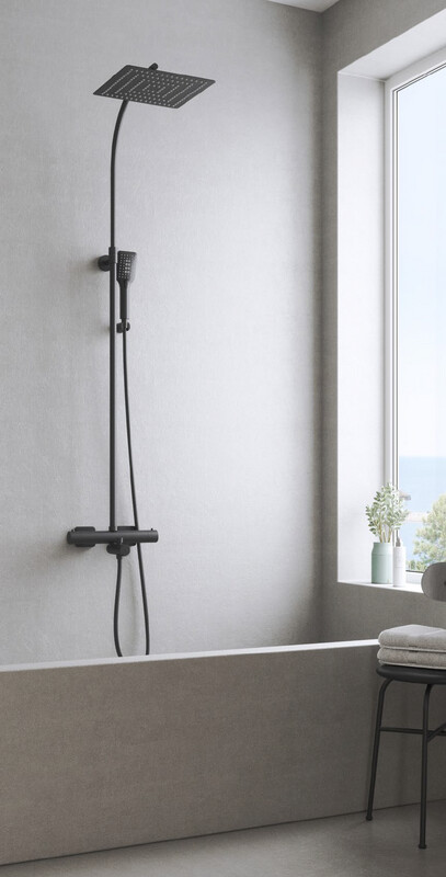 COLUMNA DUCHA EXTERNA ARA NEGRO MATE MZ