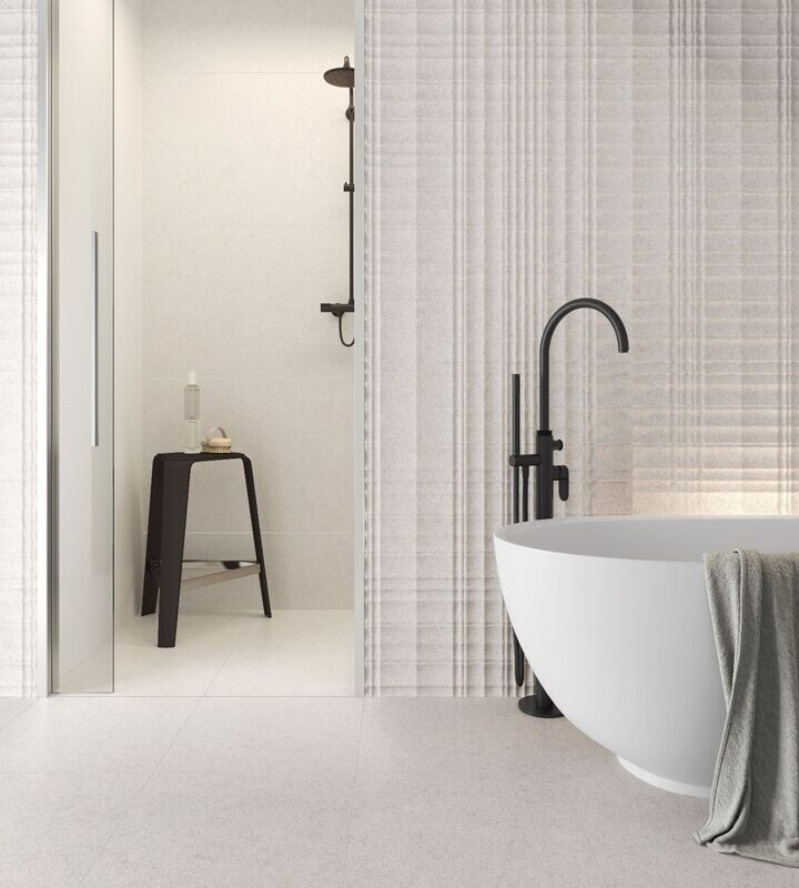 BATTUTO STRIPE WHITE 40 X 120