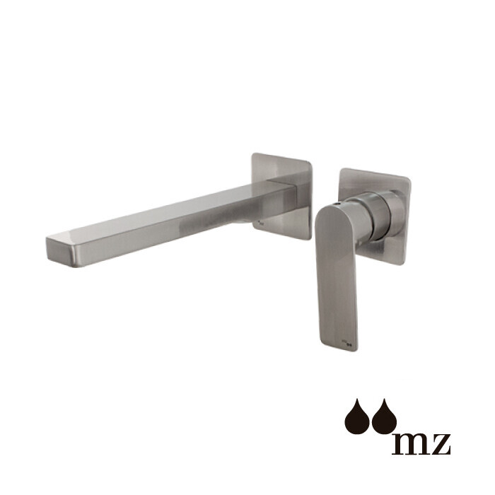 GRIFO LAVAM PARED ARA 1 COM CON DESAGUE NIQUEL SATINADO   MZ