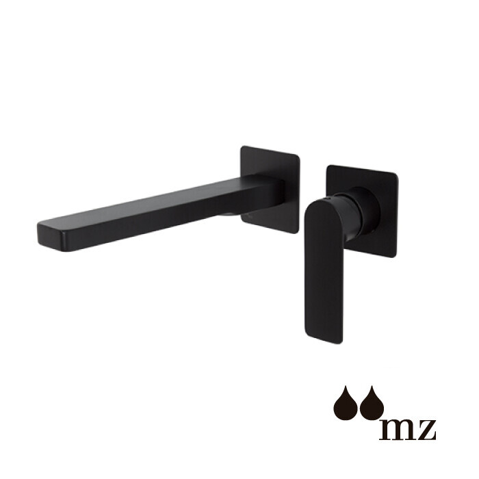 GRIFO LAVAM PARED ARA 1 COM CON DESAGUE NEGRO MATE   MZ