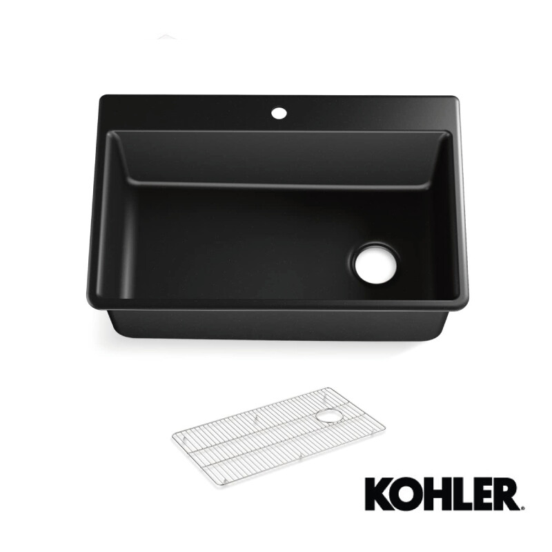 LAVATRAST KENNON 1 FOS 33" NEGRO MATE   K