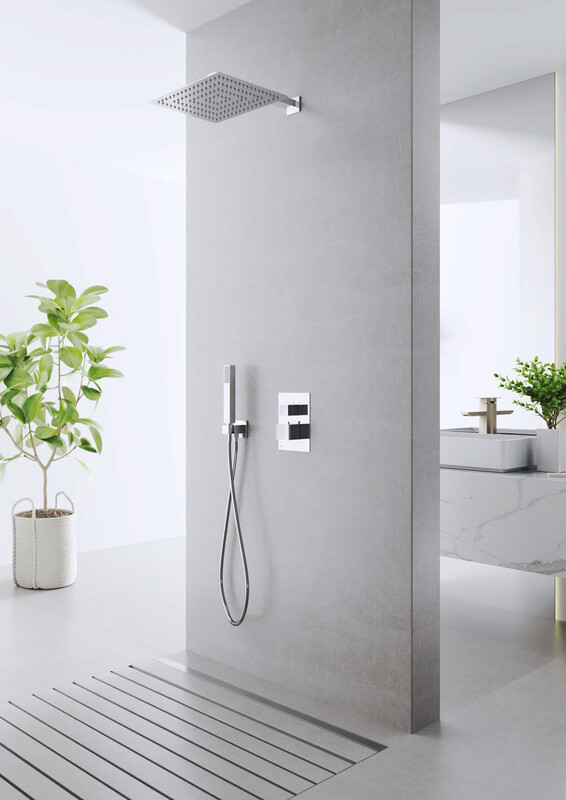 GRIFO DUCHA 1 COM CUBIC CON TELEFONO DE DUCHA CUADRADO PLA MZ