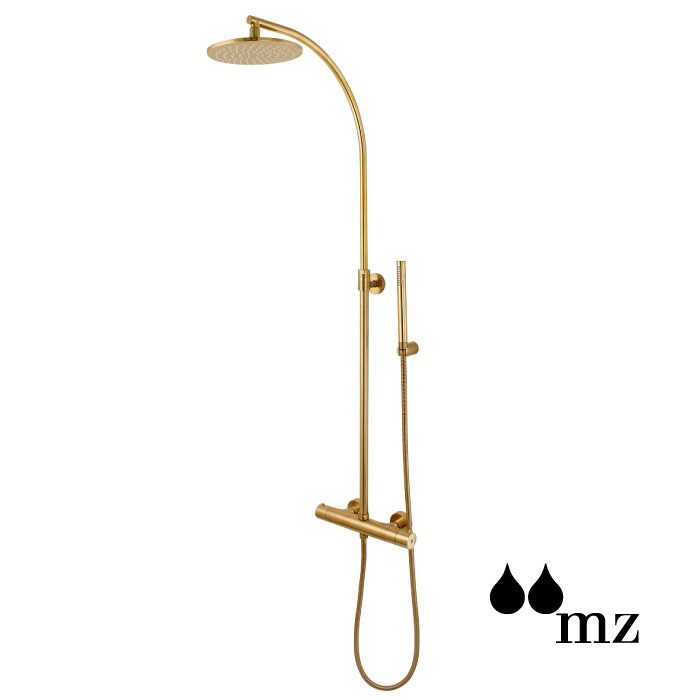 HIDROCOLUMNA DUCHA EXTERNA MINI ORO CEPILLADO  MZ