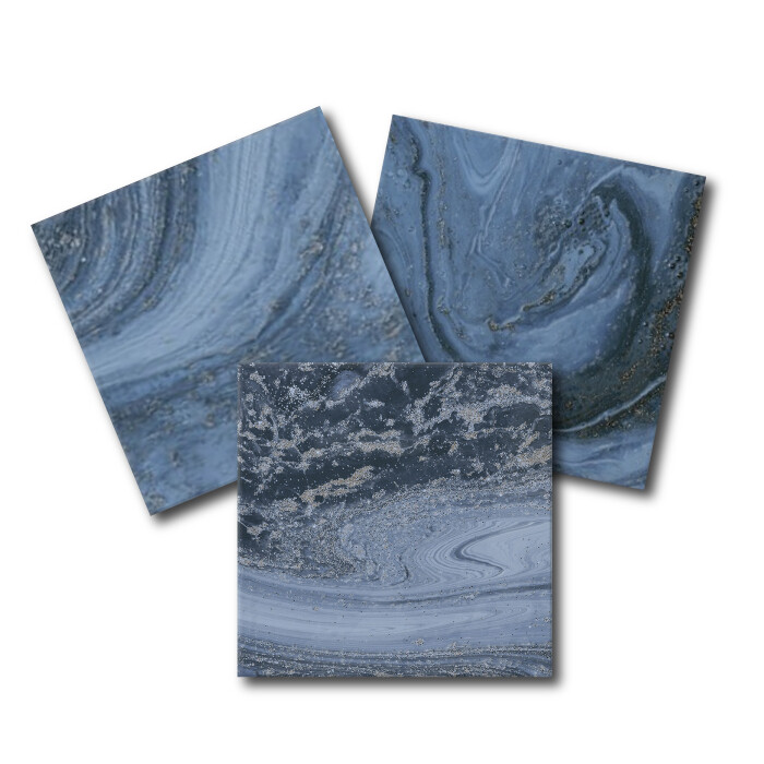 PORCELANATO SWIRL BLUE BRILLO   15 X 15