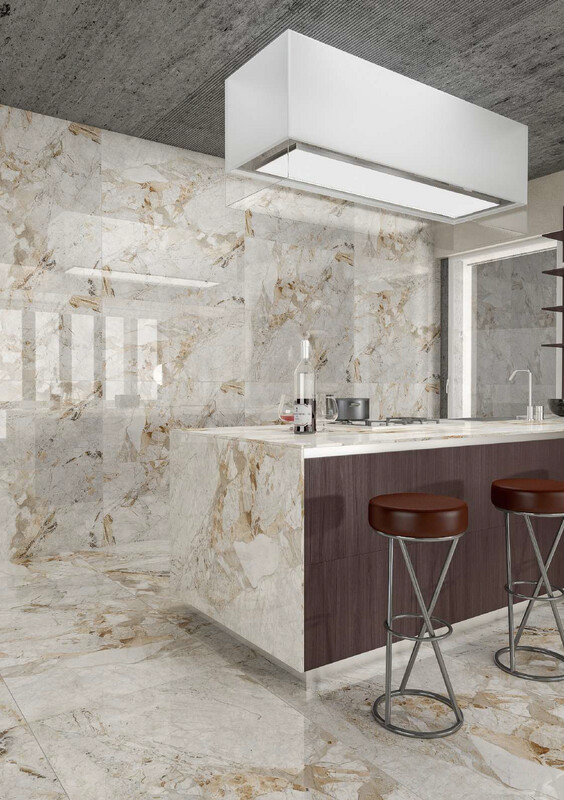 PORCELANATO FLEX BRECCIA STONE GLOSSY 60 X 120