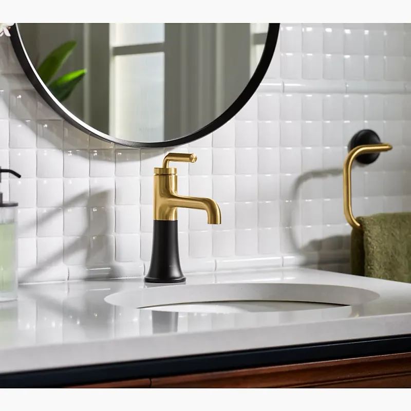 GRIFO LAVAM 1 COM TONE CAÑO BAJO VIBRANT BRUSHED MODERNE BRASS
