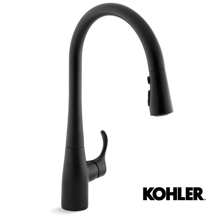 GRIFO COCINA SIMPLICE 1 COM CHO/SUBE NEGRO MATE K