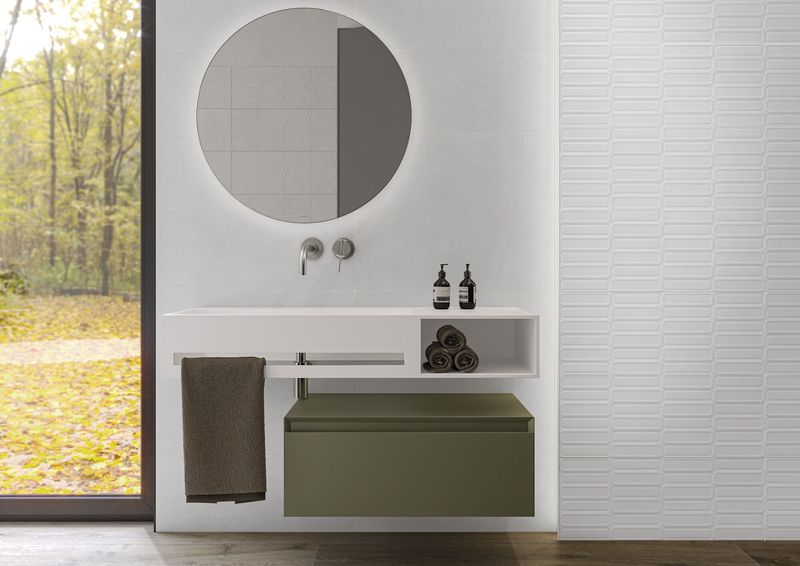 ALURE OVAL WHITE MATE 30 X 75
