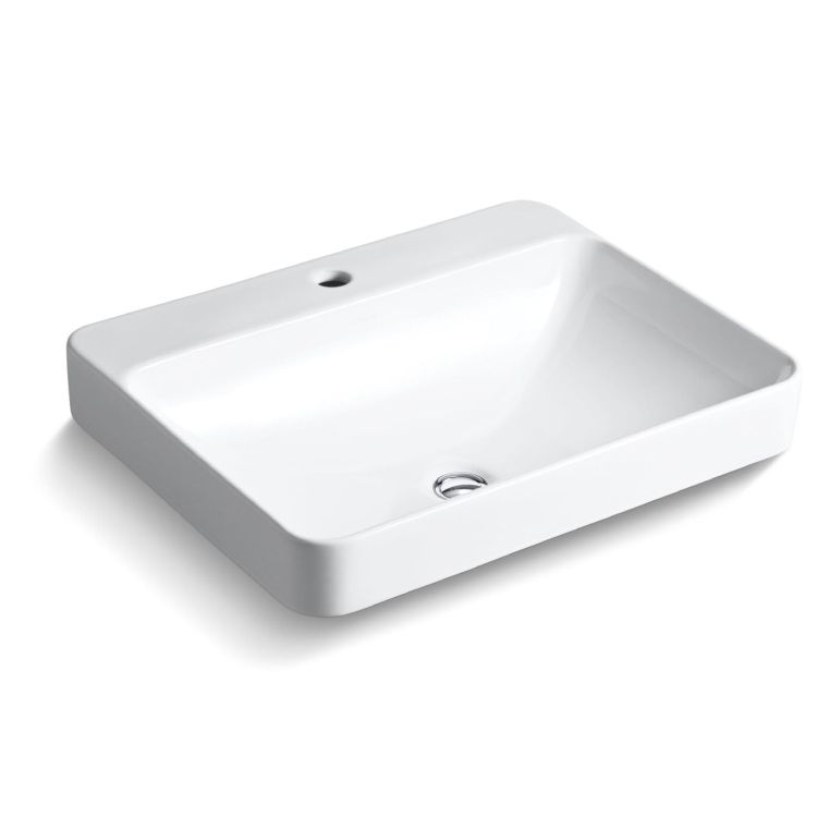 LAVAM VOX RECTANGULAR 1 AGUJERO BLANCO K