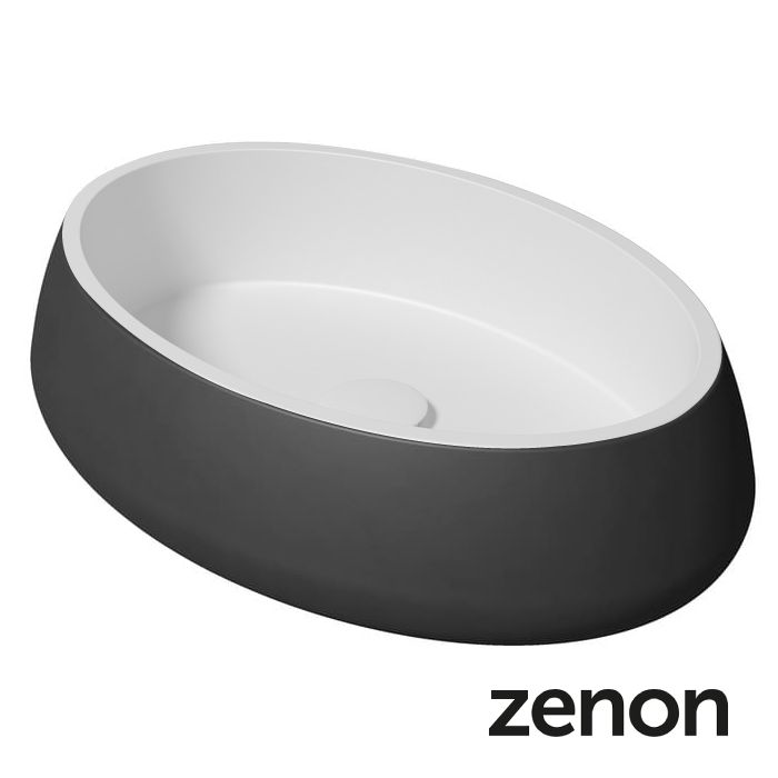 Lavamanos Elipse Ext Antracita Zenon 60×42 cm | Diseño Bowl Moderno Lavamanos Elipse Ext Antracita Zenon 60×42 cm | Diseño Bowl Moderno