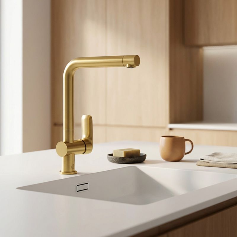 GRIFO COCINA 1 COM COTY ORO PULIDO FV
