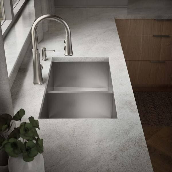 LAVATRAST 2 FOS LYRIC UNDER ACERO INOX 32" K